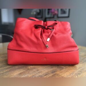 kate spade Maryanne Bow Coral Pebbled Leather Satchel